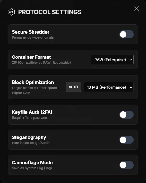QuantumPy Settings Interface